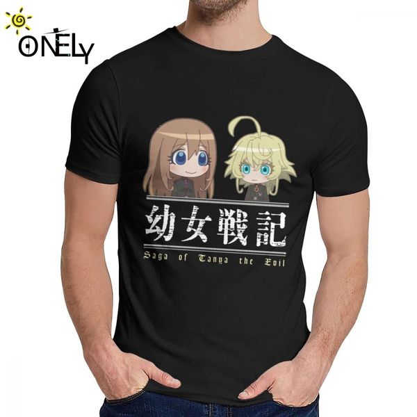 

youjo senki chibi tee round neck harajuku male natural cotton s-6xl plus size tee shirt