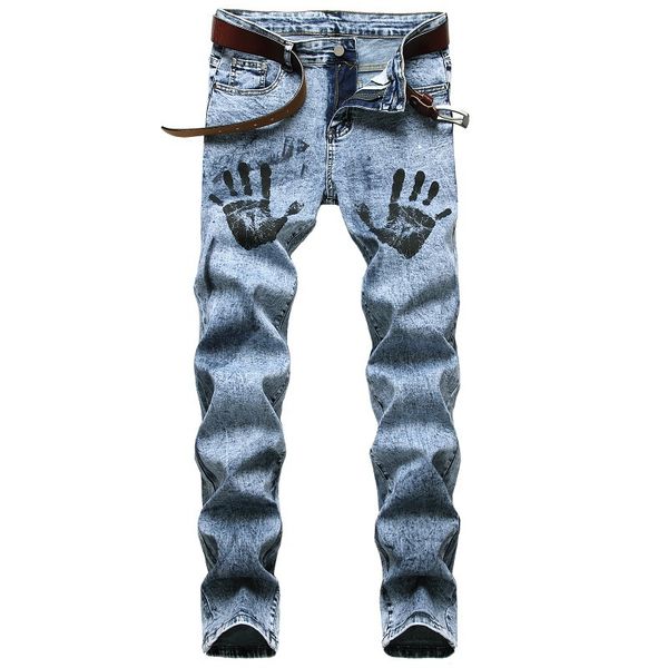 

men's jeans 2021 fashion streetwear mens skinny stretch slim elastic denim pants trousers male plus size 42, Blue
