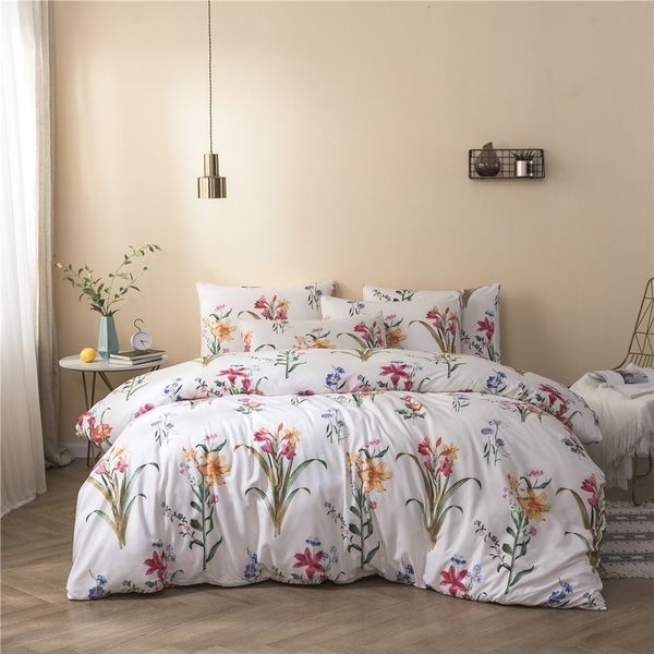 

home bed set pillowcase duvet cover bedding set flat sheet bedclothes 3pcs  king full twin size