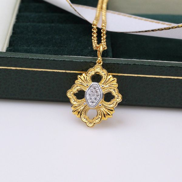 

brand pure 925 sterling silver jewelry for women gold vintage pendants gold color necklace luxcy necklace party jewelry