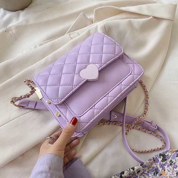 

heart-shaped lock small pu leather crossbody bags for women 2020 sweet chain shoulder handbags female cross body bag