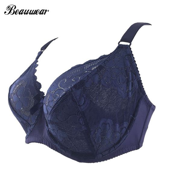 

plusgalpret lace plus size bra ultrathin big size bras for women comfort bralette full coverage lingerie female brassiere, Red;black