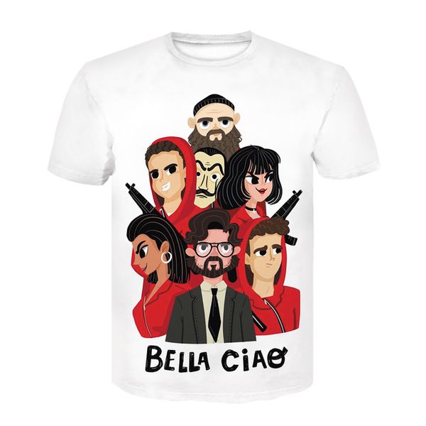 

house of paper la casa de papel black 3d print shirts funny comics humor men clothing