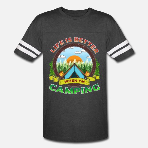 

life is better when i camping camp camper t shirt men printed cotton s-xxxl pictures interesting basic spring natural shirt