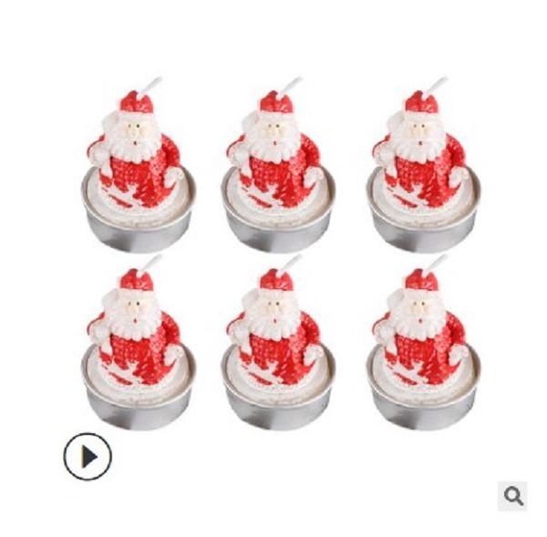 

2020 christmas craft gift candle painting decoration christmas tree santa claus snowman cartoon candle 007