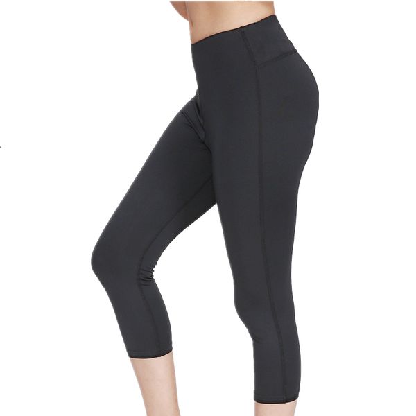 

yoga outfits high waist calf-length pants women leggings sport indoor fitness athletic elastic breathable running, White;red