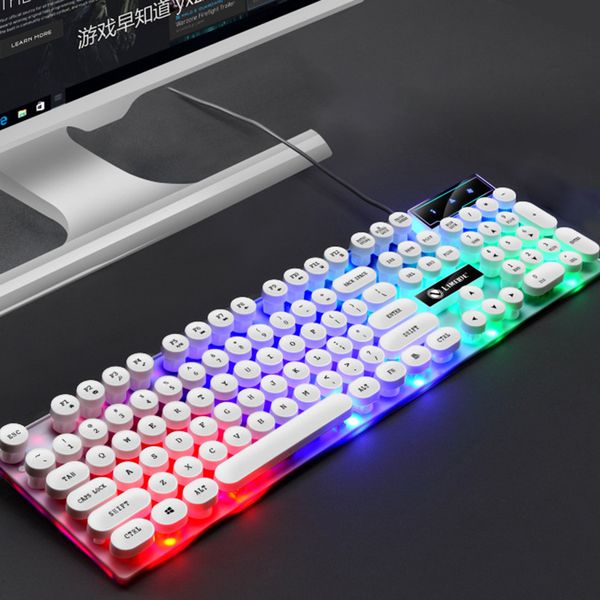 

pohiks 1pc 104 keys gtx300 wired keyboard portable usb led backlight keyboards for home office pc lapdesktop