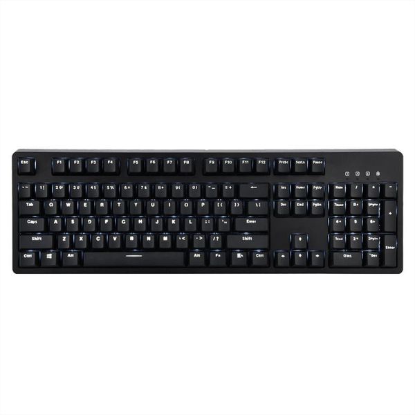 

ajazz ak535 104 key wired ergonomic mechanical gaming keyboard red switch/blue switch wired white backlit keyboard for laptop
