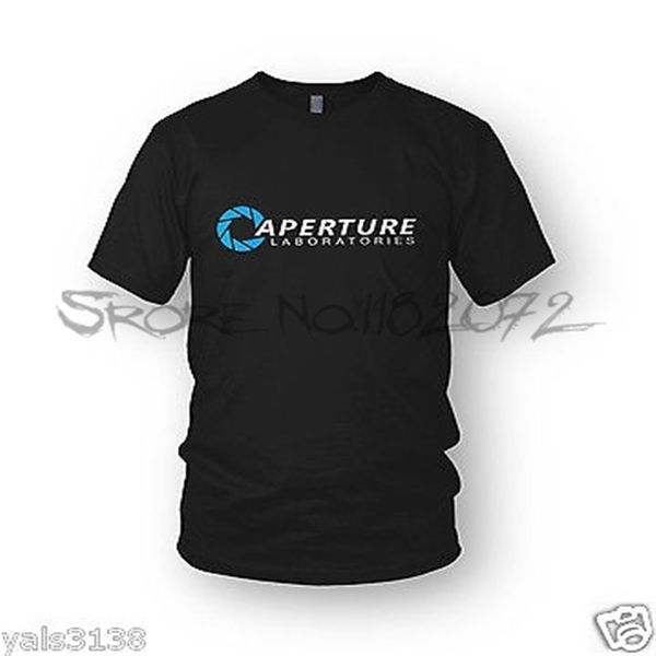

portal t-shirt aperture laboratories men's the cake is a lie half life men black tshirt summer fashion male tee-shirt sbz5374