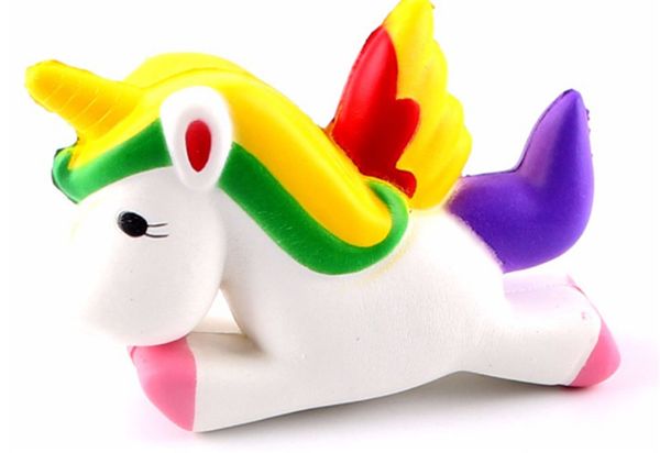

kawaii squishies flying jumbo unicorn pony horse kid toys squishy slow rising cream pu foam decompression toys cell smart phone strap charms
