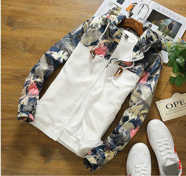 

men jacket hoodie 20s arrivel fashion printed loose men jacket 6-colores selected coats size s-3xl, Black;brown