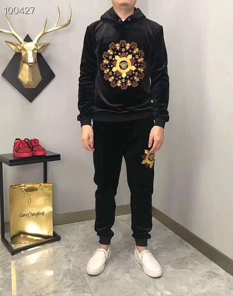 

favourite 20ss spring embroidery tracksuit original design men and women hoodies pants perfect quality outdoors sportswear, Gray