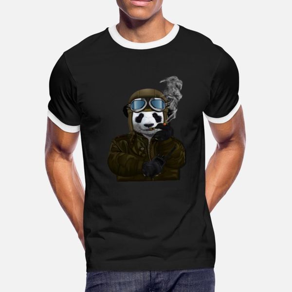 

panda pilot t shirt men famous 100% cotton s-xxxl clothing famous basic summer letter shirt