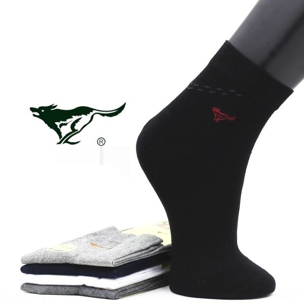 

seven wolf casual men's casual wear cotton breathable mid-tube men's socks cotton spring and autumn thin socks for men nvtnu, Black