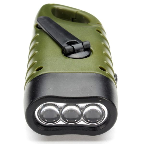

mini emergency hand crank dynamo solar rechargeable led light lamp charging powerful torch for outdoor camping