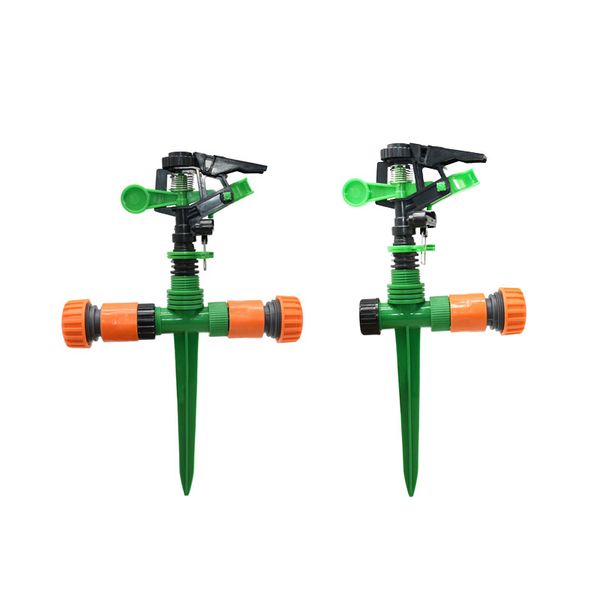 

watering equipments adjustable garden lawn rotating sprinkler with nozzle holder rocker nozzles 1/2" 3/4" hose 1 pcs