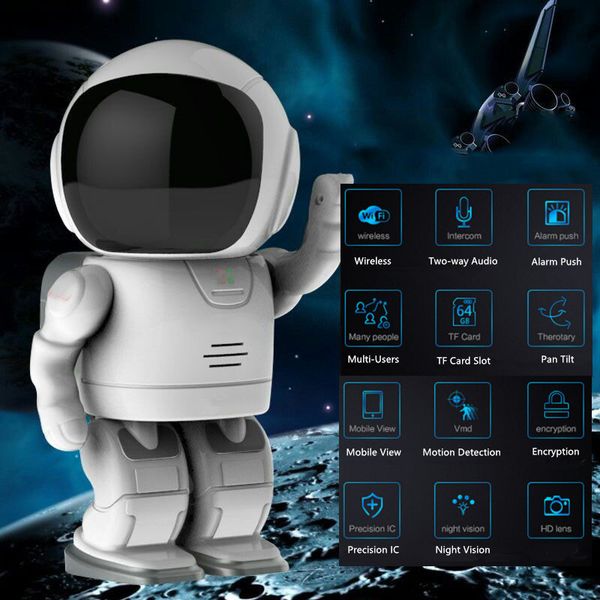 

hqcam 1080p astronaut robot camera ip wifi wireless p2p security surveillance night vision ir home security robot baby monitor
