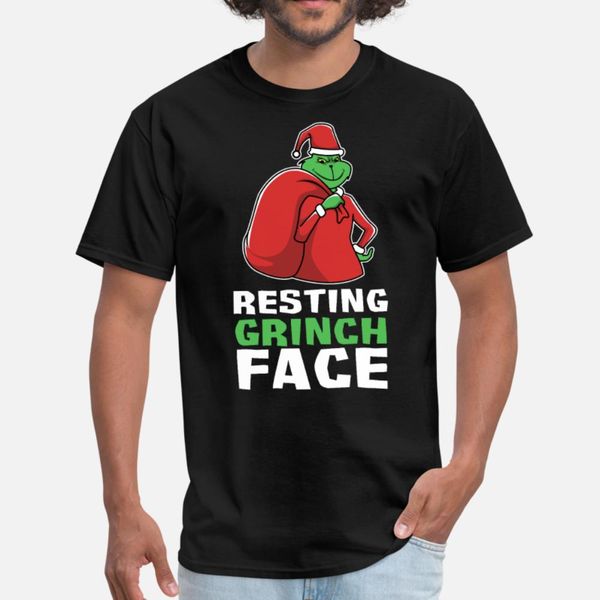 

resting grinch face christmas gifts claw t shirt men print short sleeve o-neck basic solid interesting funny casual summer style shirt