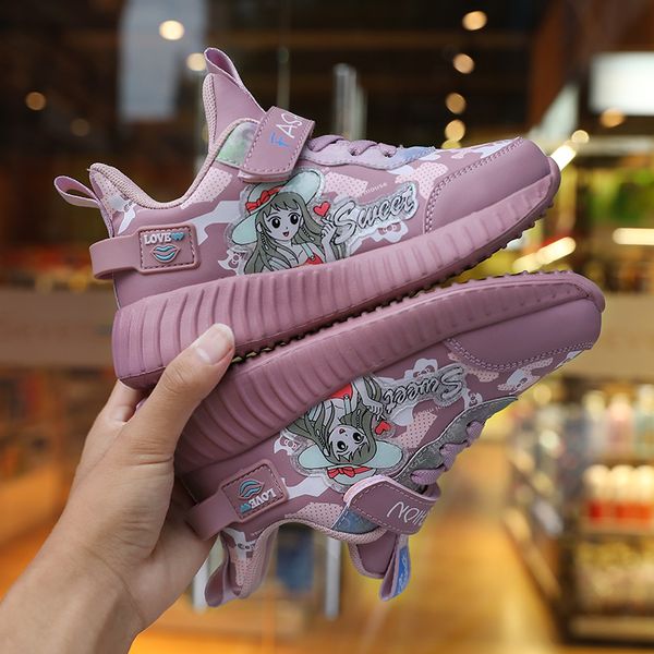 

2020 children casual shoes for girls sneaker new soft bottom baby toddler flat sneakers kids running shoes autumn/winter rubber