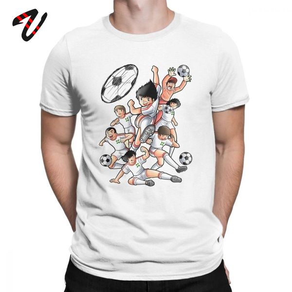 

t-shirt fashion men captain tsubasa newteam crewneck streetwear short sleeve clothes cotton tee shirt plus size anime t shirts