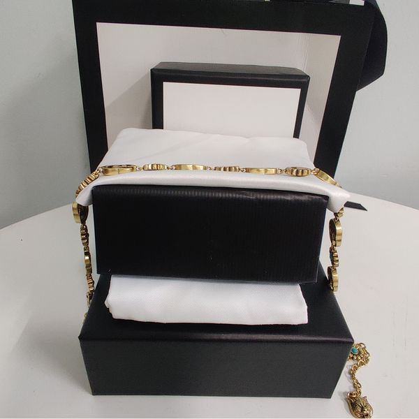

brass necklace bracelet enamel for female necklace retro tiger bracelet jewelry necklace fashion trend supply, Golden;silver