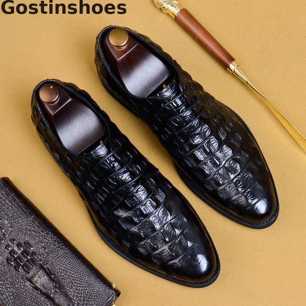 

men derby shoes genuine leather black brown lace-up dress cowhide formal office shoes for wedding business party cow leather