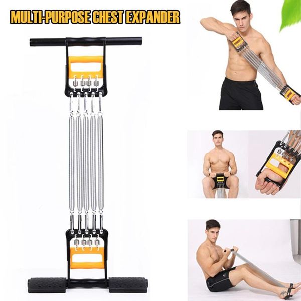 

muti-functional spring chest developer expander men fitness tension puller muscles exercise workout equipment resistance bands