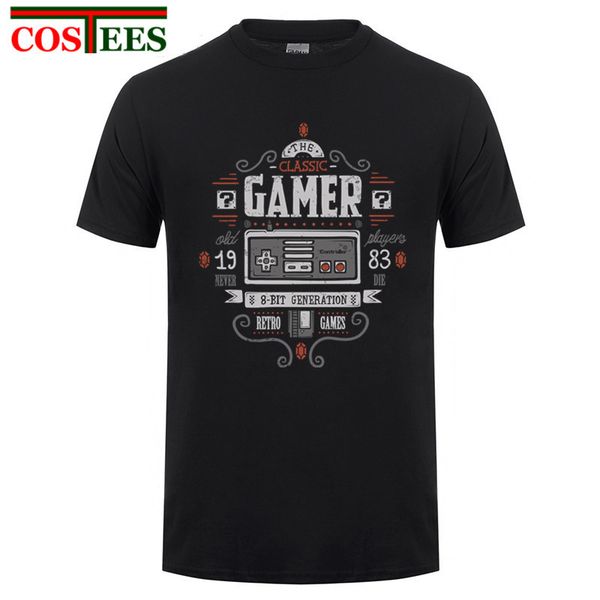 

popular classic gamer tshirt men crewneck graphic print t shirt vintage short sleeve men's t-shirt hiphop retro hipster tee
