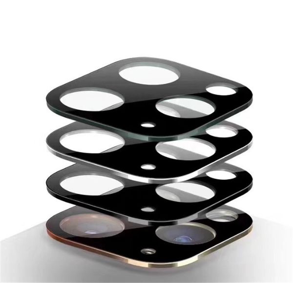 

back camera lens screen protector for iphone 11 pro xs max xr x ring metal rear case tempered glass film fashion protective cover