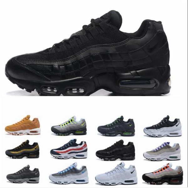 

95 men og cushion navy sport running shoes grape tt black authentic max 95s gym red laser fuchsia gradient white trainer sneakers, White;red