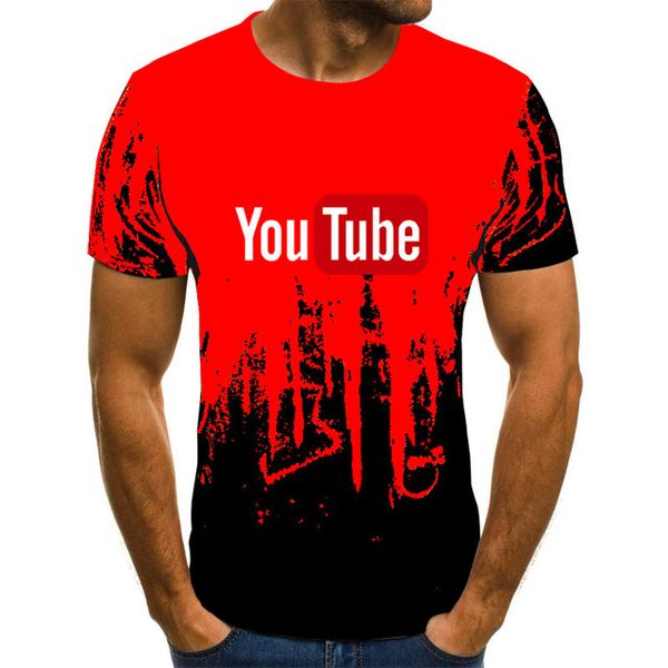 

fun youtube printed youtube brand cotton 3d print shirts hentai aesthetic oversized men clothing