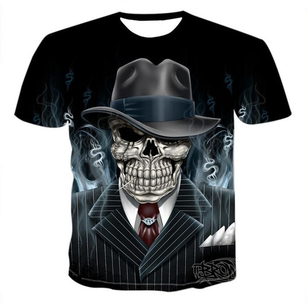 

summer men style skull male 3d print shirts comics kawaii aesthetic men clothing