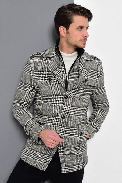 

dewberry men black coat 1030001 k7542, Black;brown
