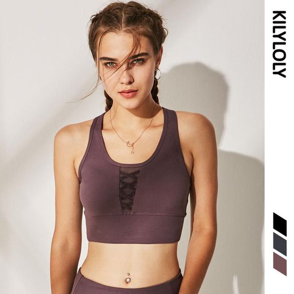 

women stylish padded sports bra maximum support mesh front racer back bra sport for running yoga gym boxing jogging, White;black