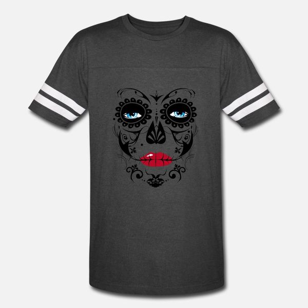 

sugar skull makeup t shirt men customized short sleeve crew neck letter gift building summer kawaii shirt