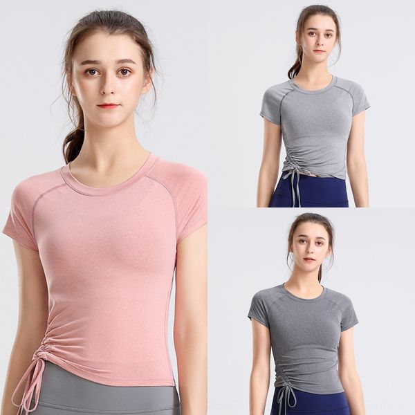 

yoga gym running training sports short t-shirt t-shirt sleeve women's quick-drying breathable tight fitness suit orxju