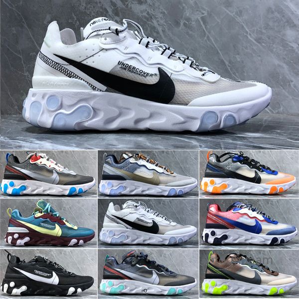 

2019 new react element 87 undercpver x upcoming men fashion luxury designers women shoes running sports sneakers shoes nanso, Black