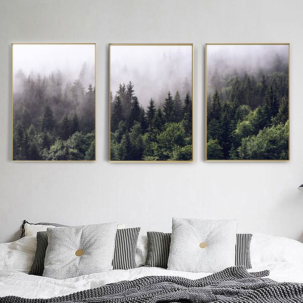 

scandinavian decoration forest picture nature scenery nordic poster nordic decoration landscape art print canvas painting