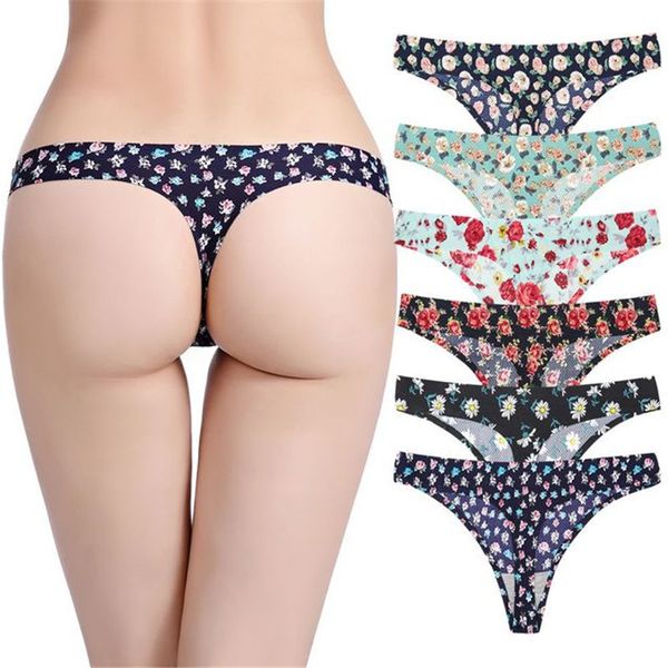 

yoga outfits women's soft ultra-thin seamless print thong low waist g string underwear fitness running sports shorts, White;red