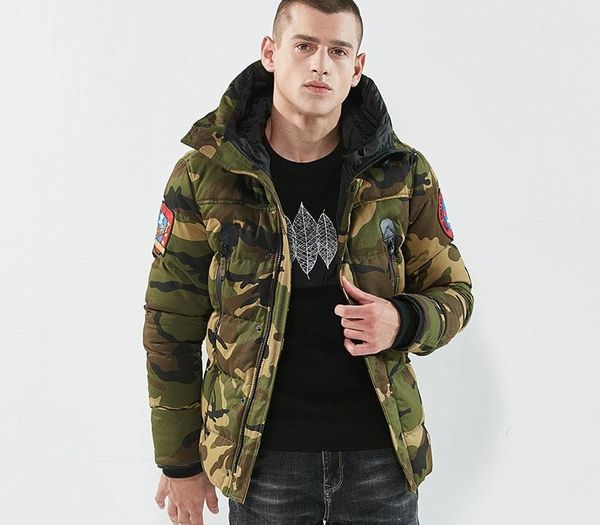 

men winter cotton padded warm army jacket and parka 158, Black