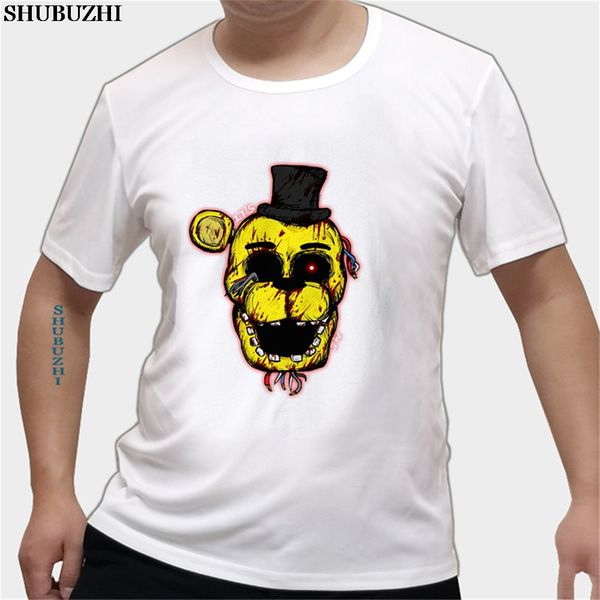 

direct selling real print t shirts leisure fashion summer o-neck short bloody golden freddy fnaf premium mens tee euro size