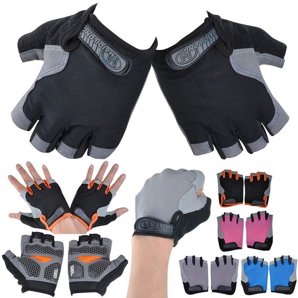 

cycling gloves bicycle sports half finger gloves anti-slip gel pad motorcycle mtb road bike gloves s-xl, Black
