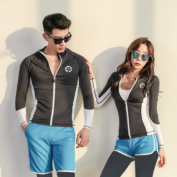

women 5pcs rash guards swimsuit long sleeve sport suits fitness yoga running athletic tracksuits (coat t-shirt bra pants shorts)