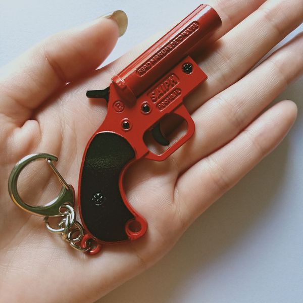 

keychains 2021 pubg signal gun key chain car wallet keychain steel cosplay, Silver