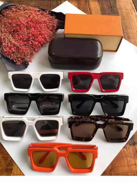 

luxury millionaire men sunglasses full frame vintage designer 1165 1.1 sunglasses uv400 shiny gold logo lens sell sun glasses, White;black