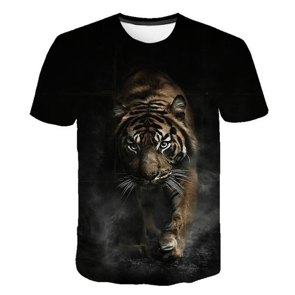 

other animals tiger punk print diy customization 3d print shirts hippie horror hentai men clothing