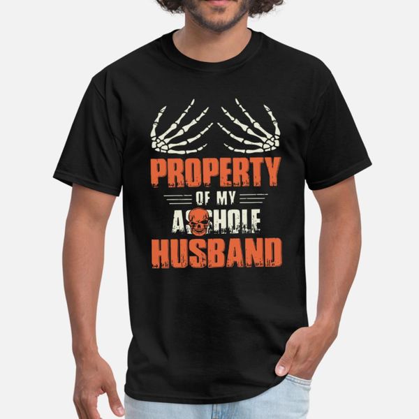 

property of my asshole husband skeleton hip hop t shirt men printed tee shirt size s-3xl letter interesting humor summer trend shirt