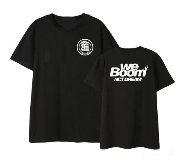 

женщины shirt лето стиль kpop усс сон мы boom альбом 2 стиль печати o шеи t рубашка унисекс лето с коротким рукавом завернутые, White