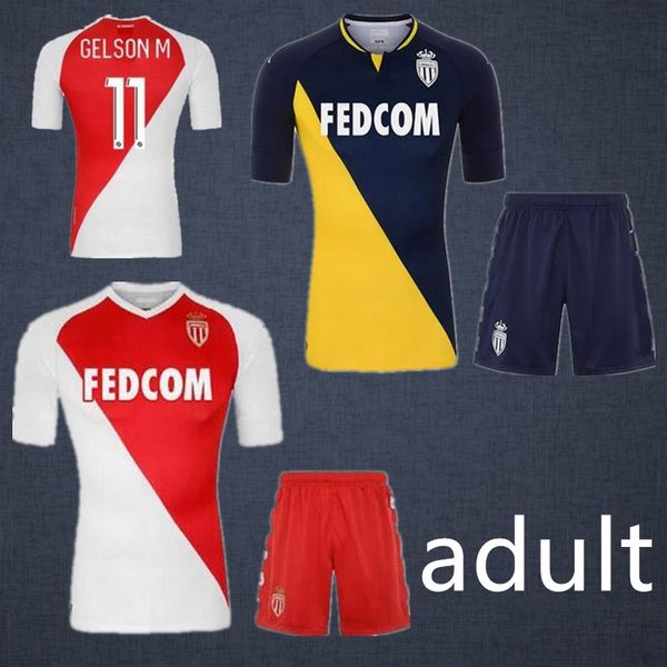

2019 2020 2021as monaco 20 21 maillot de foot jorge football shirt ben yedder soccer jerseys falcao golovin, Black