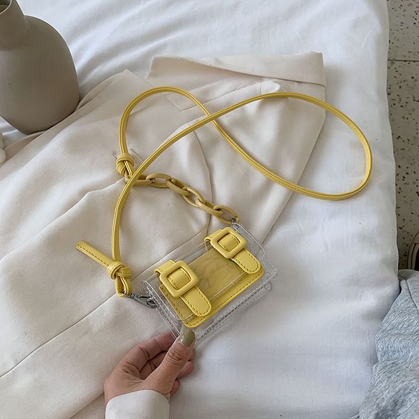 

2020 new summer transparent design jelly bag mini bag korean style fashion shoulder messenger